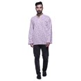 thumbnail image 1 of Atasi Kurta Décontractée Imprimée à Col Chinois Chemise Ethnique Kurta Courte pour Homme Tunique, 1 of 5