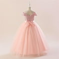 thumbnail image 4 of SuTry Children's Halloween Role Playing Princess Dress Mesh Petal Cake Dress Sleeveless Round Neck with Exquisite Flower(Pink#1,11 Years), 4 of 8