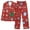Red, variant on Lorytime Pjs Sets for Women Christmas Letters Long Sleeved Collared Tops Elastic Waist Pants Holiday Sleepwear Gift