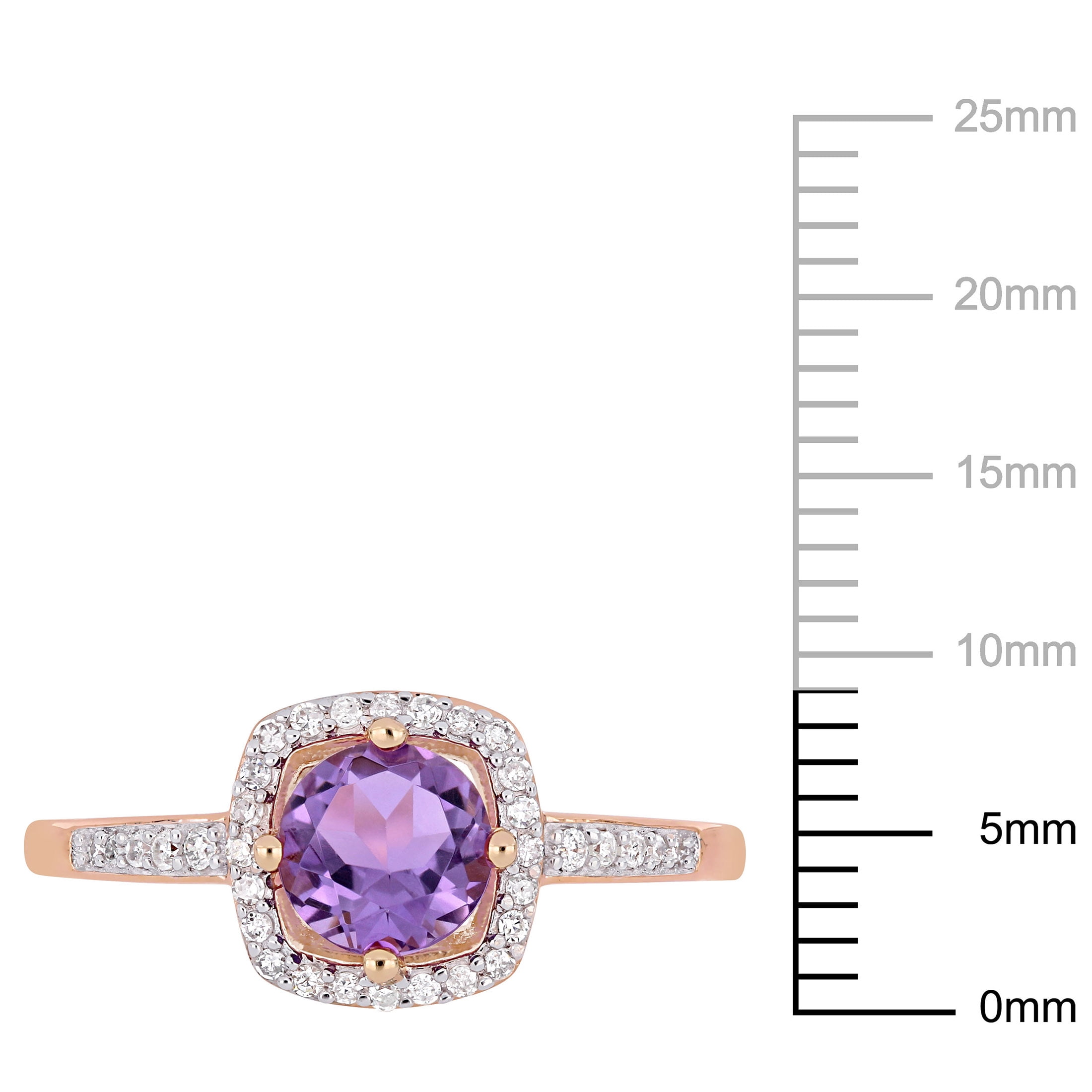 Everly Women's Amethyst 10k Rose Gold Ring
