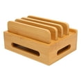 thumbnail image 2 of Bamboo Charging Dock Stand, Detachable Multifunctional Design Bamboo Charging Station Multiple Slots For Home ANGGREK No, 2 of 7