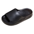 thumbnail image 6 of Cloud Slides for Women and Men Platform House Slippers Nonslip Quick Drying Soft Lightweight Shower Shoes Slip on Open Toe Sandals Black Size 6.5, 6 of 7