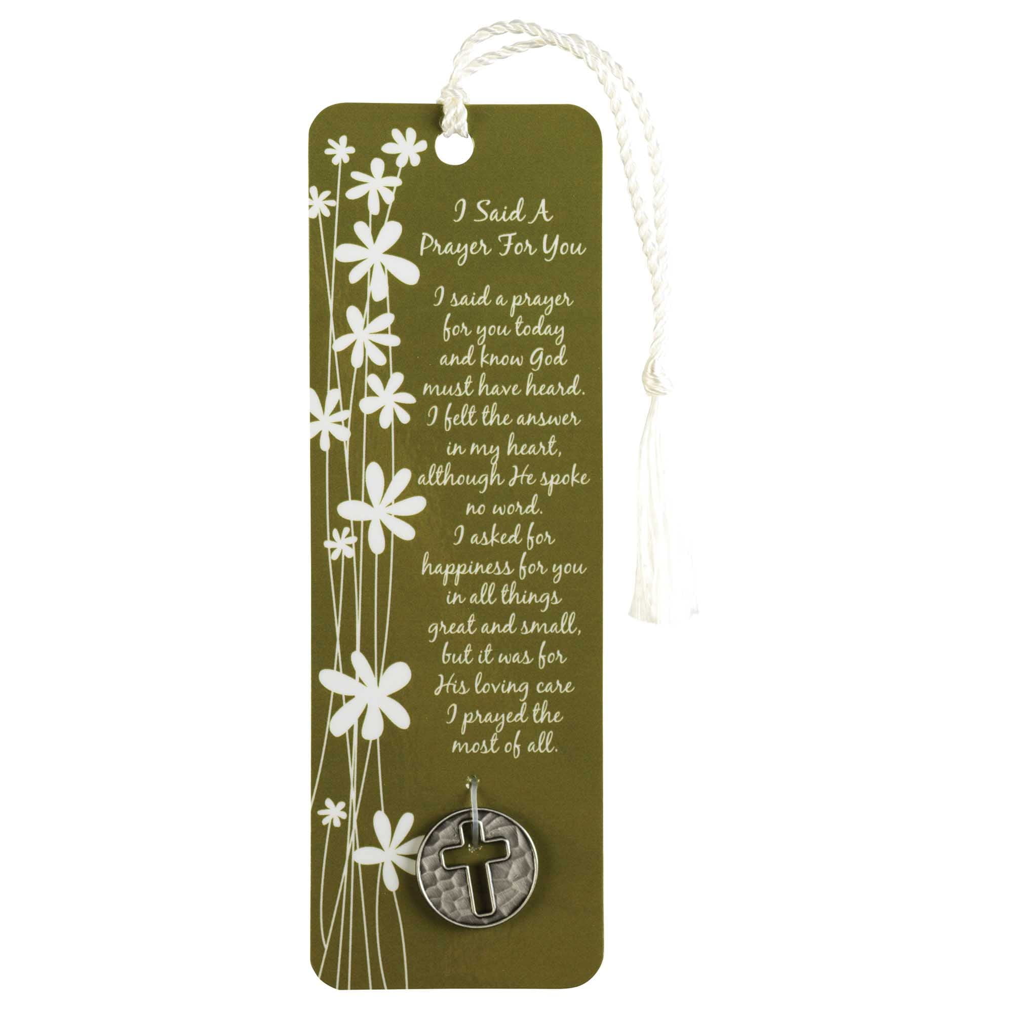 Dicksons Said A Prayer for You Green 6 inch Paper Tussled Bookmark with Coin Pack of 15