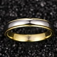 thumbnail image 4 of NUNCAD 4mm Tungsten Rings for Men Women Gold Silver Two-Tone Wedding Bands Step Edges Comfort Fit Size 5-12, 4 of 5