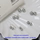 thumbnail image 2 of Pendientes de perlas de cristal de cáñamo con clip para la oreja, redondos, fuertes y ligeros, pendientes de pasador de plata 925, 2 of 6