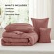 thumbnail image 5 of Juego de Edredón Bedsure King King Pinch Pleat en Rosa Empolvado Boho, 5 of 7