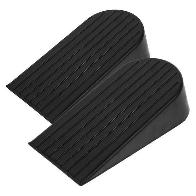 2pcs Big Rubber Door Stoppers Heavy Duty Wedge Door stopper For Garage Warehouse Home Use Extra Large Door Stopper For Heavy Duty Door
