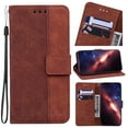 thumbnail image 1 of Wallet Case for Samsung Galaxy A14 5G, Geometric Embossed Pattern Card Slots Holder PU Leather Flip Folio Cover with Magnetic Clasp Kickstand Shockproof Case for Samsung Galaxy A14 5G,Brown, 1 of 7