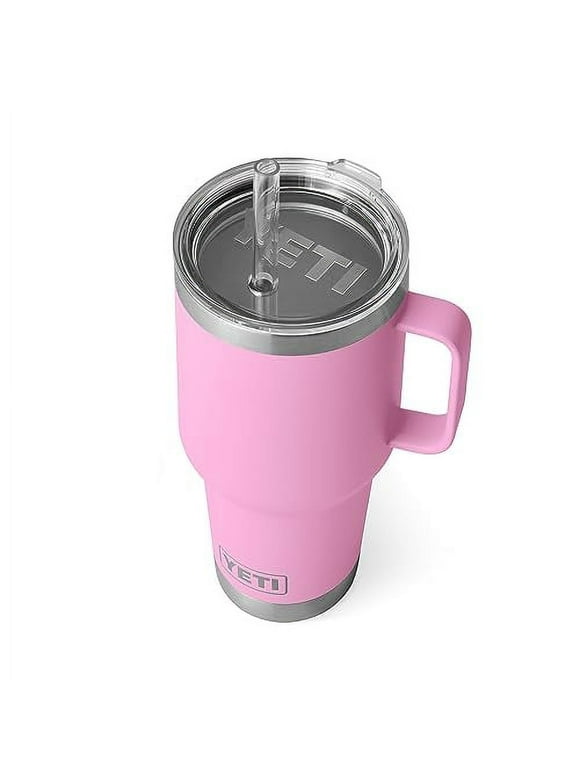 YETI Rambler 35 oz Straw Mug, Vacuum Insulated, Stainless Steel, Power Pink