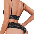thumbnail image 1 of Ladies Lace Lingerie Set Crotchless Thongs Underwear Set Nightwear, 1 of 4