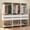 White, variant on Madesa Wardrobe Clothes Storage Rack with 6 Drawers and Hanging Spaces 82"L Multiuse Modular Cabinet for Bedroom Organization - White