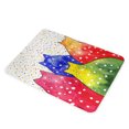 thumbnail image 1 of KuzmarK Glass Cheese Cutting Board 11"x7.75" - Fiesta Polka-Dot Kitties Abstract Cat Art by Denise Every, 1 of 1