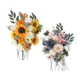 thumbnail image 1 of Caja De Flores Artificiales Ramos De Bricolaje Para Boda Girasol + Azul Rosa Zulema Estuche Flores, 1 of 8