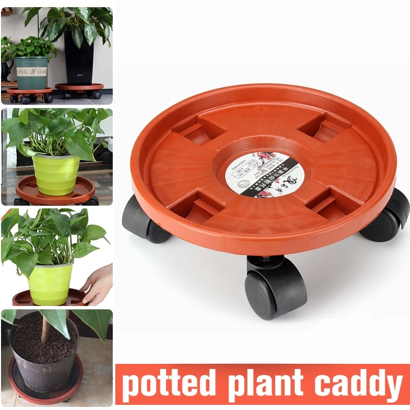 Rolling Plant Stand Flower Pot Rack Holder 12�� PP Plant
