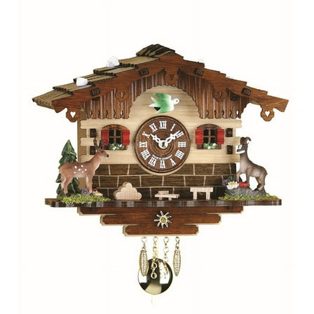 Kuckulino Black Forest Clock Swiss House with quartz movement and cuckoo chime  TU 2036 PQ