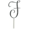 Lillian Rose Silver Rhinestone Monogram Small Letter F Cake Topper