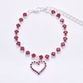 thumbnail image 6 of NIBOLOG Pet Necklace Exquisite Attractive Pet Dog Cat Rhinestones Heart Pendant Collar Pet Supplies, 6 of 7