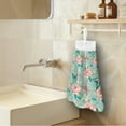 thumbnail image 3 of ZIATUBLES Butterfly Floral Dish Towels for Kitchen with Snap Button Hanging Dual-Purpose Hand Towel Absorbent Bathroom Hand Bath Towel Pack of 3 Soft Hanging Kitchen Hand Towels Decoration, 3 of 7