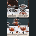 thumbnail image 4 of Stainless Coffee Filter Reusable Double Layer Filters Funnel Coffee Dripper Filter Cup Durable Coffee Tools 4-6 Cups, 4 of 8