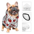 thumbnail image 3 of Balery Red Ladybugs On Black Dotted Sudadera con Capucha para Perros Pequeños – Ropa para Mascotas, Disfraz para Perros y Gatos, Ideal para Fiestas y Cosplay-X-Small, 3 of 7