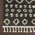 thumbnail image 4 of Nourison Moroccan Shag Boho Charcoal 3'11" x 6'7" Area Rug, (4' x 7'), 4 of 9