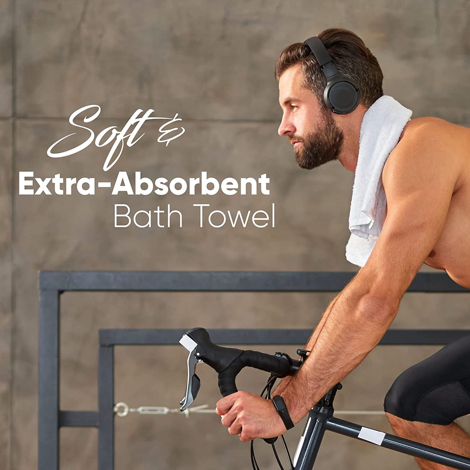 SereneLife Light White Bath Towels - Quick-Dry High Absorbent, Lightweight Towel for Bathroom, Guests, Pool, Gym, Camp, Travel, College Dorm, Shower