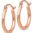 thumbnail image 2 of 10K Rose Gold Polished 2X17.5Mm Lightweight Tube Hoop Earrings (Width 2) - Jbsp, 2 of 5