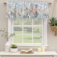 thumbnail image 2 of 2 Pack Blue Beige Coastal Valances for Windows Bedroom Living Room Window Treatments, Beach Starfish Summer Eucalyptus Ombre Rod Pocket Valance Drapes Short Kitchen Curtains Over Sink 42"x18", 2 of 8