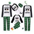 thumbnail image 1 of Conjuntos de pijamas navideños a juego para niños, gafas de sol geniales, muñeco de nieve, a cuadros, de talla grande, 1 of 4