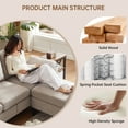 thumbnail image 6 of Pingliang Home 80" Sectional Sofa Couch,L Shaped 3 Seat with Reversible Storage Ottoman and Side Pockets, Modern Polyester Fabric Sofa Couches for Living Room Apartment Office Studio Small Space, 6 of 11