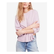 FREE PEOPLE $98 3575 Purple Long Sleeve Crew Neck Sweater M B+B
