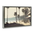 thumbnail image 3 of Stupell Industries Coastal Pink Canopy Beach Scene Gray Floating Frame Canvas Art, 25 x 17, by Noah Bay, 3 of 8