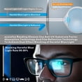 thumbnail image 3 of Gafas de lectura Acavefox para hombre, paquete de 4 unidades, con bloqueo de luz azul, 3 of 8
