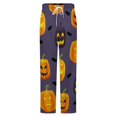 thumbnail image 5 of Halloween Design Of Different Pumpkin And Bat Winter Female Pants Flannel High Waist Women Pants Lady Warm Straight Leg Plush Trousers, 5 of 7