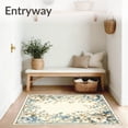 thumbnail image 3 of ODIKA 8'x10' Machine Washable Non-Slip Area Rug, Floral High Traffic Rug, Ivory, 75828, 3 of 7