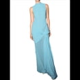 thumbnail image 2 of Vestido Ajustado de Corte A con Cuello Alto, Sin Mangas y Color Liso para Mujer Azul M, 2 of 10