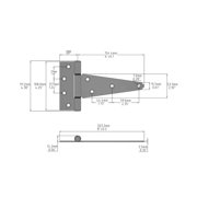 Everbilt 6 in. Heavy Duty Tee Hinges 2 Pack