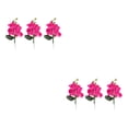 thumbnail image 4 of Yuarrent 3 piezas iluminan la sala de estar con flores de orquídeas Phalaenopsis artificiales decoradas en la sala de estar quad rose red cuádruple rosa roja 2piezas, 4 of 6