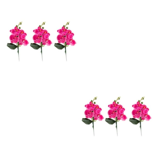 Flores de orquídeas artificiales Matsuzay Plantas de tallo multicolor textura brillante