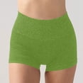 thumbnail image 5 of High Waist Yoga Shorts High Waist Yoga Shorts cotton yoga pants foldover yoga pants For Lifting Workout Fitness Running Compression Athletic Shorts Neon Shorts Bike Short (Green,L), 5 of 5
