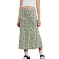 thumbnail image 3 of TRKIYQC Faldas midi de línea A para mujer Faldas largas bohemias de cintura alta con estampado floral Slim Fit TRKIYQC moderno, 3 of 9