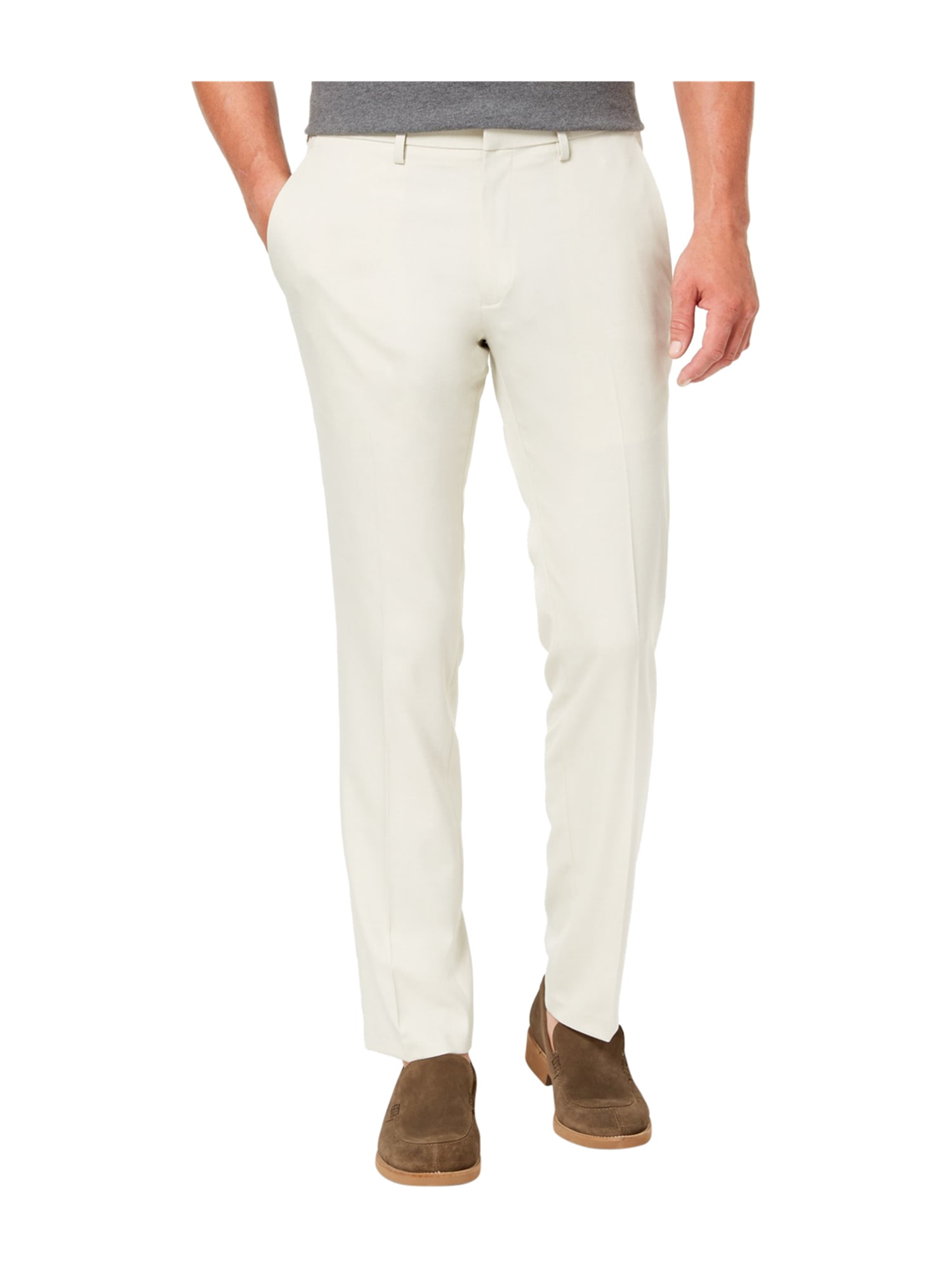 Raymond Grey Slim Fit Flat Front Trousers