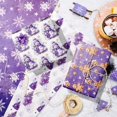 thumbnail image 5 of HOWAF Purple Christmas Wrapping Paper, Pastel Snowflake Tree Snowman Gingerbread Gift Wrap Paper Bulk for Xmas Holiday Winter Party Vacation Baby Shower, 20x26inches (Folded Flat), 5 of 8