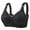 Black, variant on Women's Fashionable and Casual Front Buttoned Underwear for Elderly People Skin Friendly and Comfortable Bra