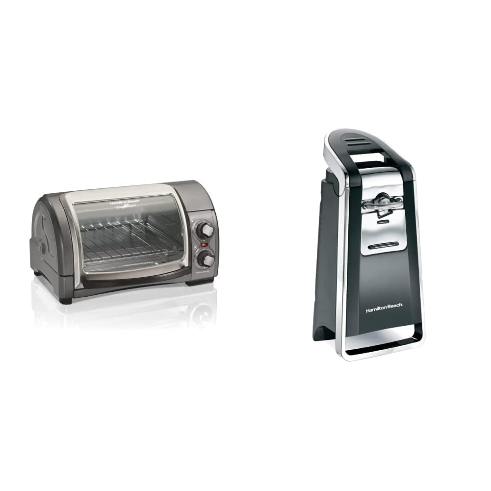 Hamilton Beach Easy Reach 4Slice Countertop Toaster Oven With RollTop