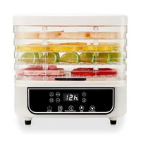 Food Dehydrator Machine, 5 Trays Electric Dehydrated Dryer with 72H Timer & Adjustable Temperature, 4 Modes LCD Display Electric Food Dryer for Jerky, Fruits, Veggies, Pet Treat, Herbs, Nuts, White