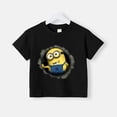 thumbnail image 3 of Camiseta de verano 100 % algodón para adolescentes, camisetas para niños con estampado sencillo de Minions de dibujos animados, camisetas de cuello redondo para bebés, ropa de manga corta para niños y, 3 of 5
