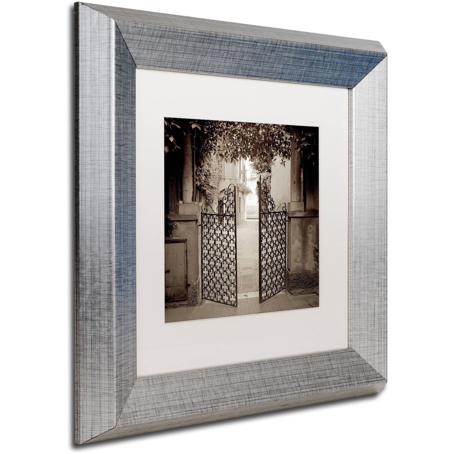Trademark Fine Art "Venezia V" Canvas Art by Alan Blaustein, White Matte, Silver Frame