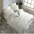 thumbnail image 3 of Hobby Striped Cream - Double Jacquard Satin Duvet Cover Set, 3 of 4