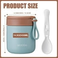thumbnail image 3 of Insulated Food Container for Kids Adult - 15.2 Oz, Stainless Steel Vacuum Insulated Kids Food Jar with Folding Spoon, Leak Proof, Portable Food Bowl, 3 of 7